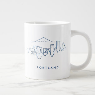 Caneca De Café Grande Skyline Portland