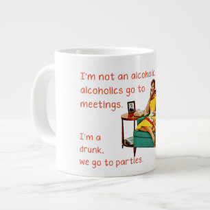 Caneca De Café Grande SlipperyJoe socializando festa de bebida mulher vi