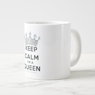 Caneca De Café Grande SlipperyJoe's keep calm rainha coroa de prata poli