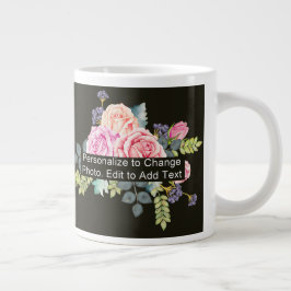 Caneca De Café Grande Slogan de Trabalho de arte de Foto Personalizado