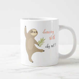 Caneca De Café Grande Sloth dançante  Por Que Não?