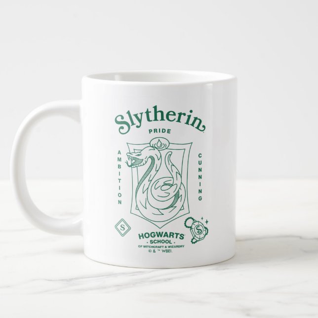 Caneca De Café Grande SLYTHERIN™ Pride Ambition Cunning Crest (Esquerda)
