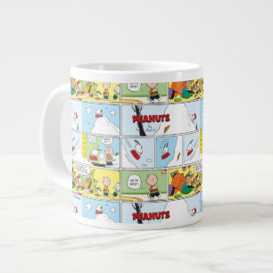 Caneca De Café Grande Snoopy Sled Riding Comida Dish