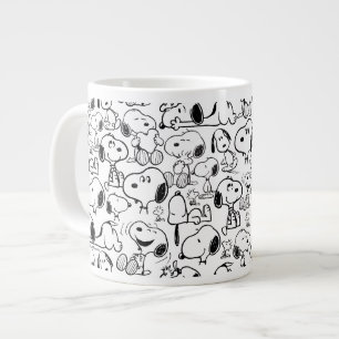 Caneca De Café Grande Snoopy Smile Giggle Ria Padrão