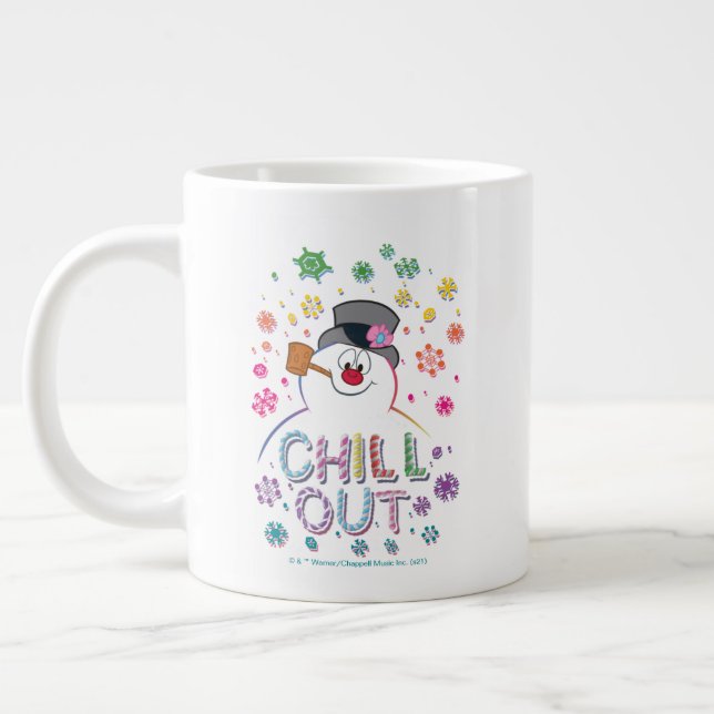 Caneca De Café Grande Snowman™ congelado | Colunas Arco-Íris "Frio" (Esquerda)