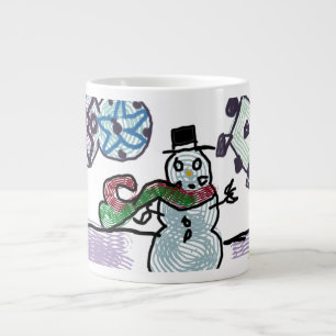 Caneca De Café Grande Snowman joy