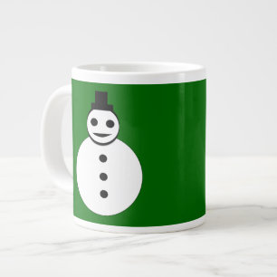Caneca De Café Grande Snowman Mug sorridente de Natal