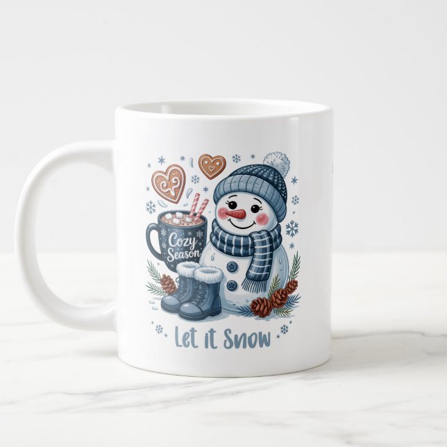 Caneca De Café Grande Snowman Specialty Mug (Esquerda)