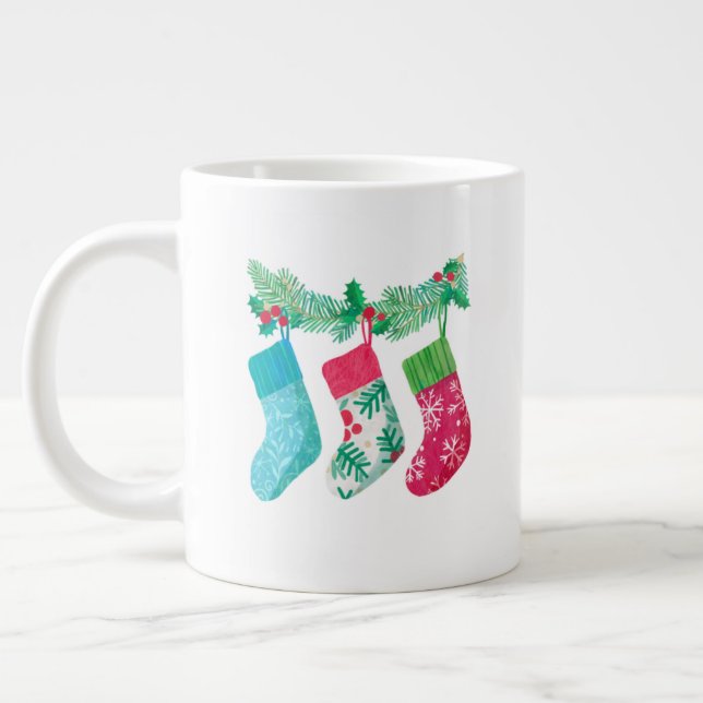 Caneca De Café Grande Snowy Christmas Mug – Winter Wonderland Cocoa & Co (Esquerda)