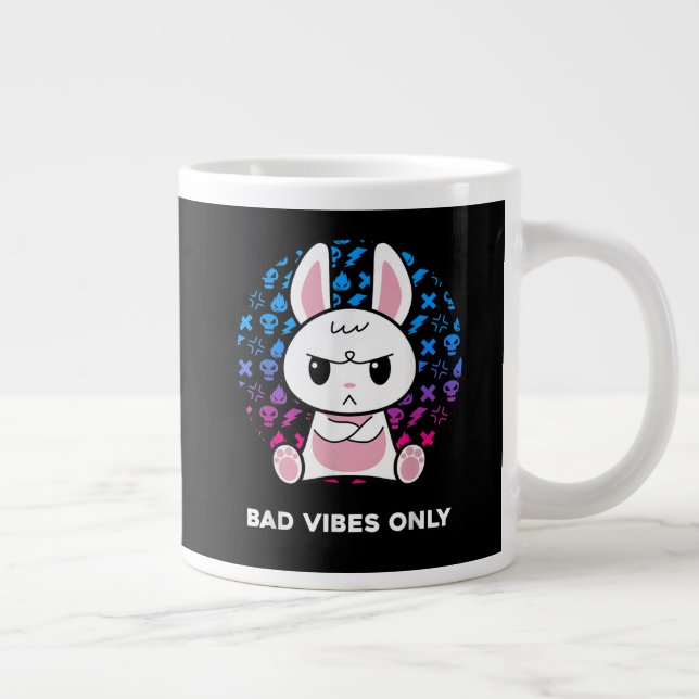 Caneca De Café Grande Só Más Vibrações (Direita)