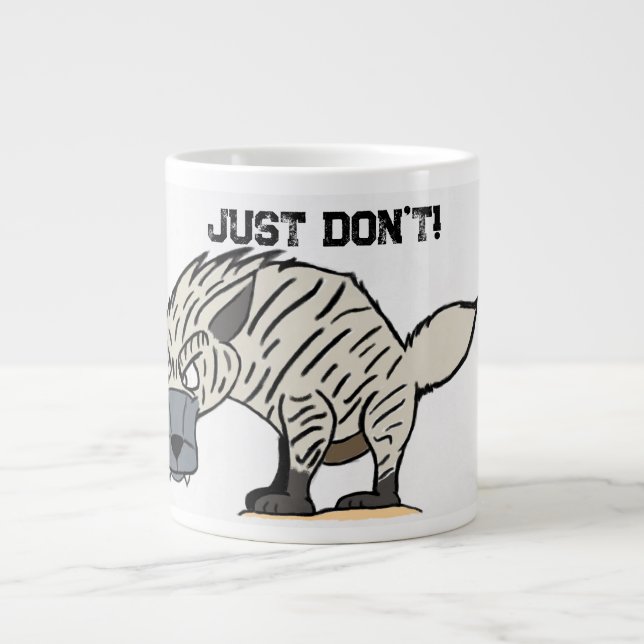 Caneca De Café Grande Só não faça Hyena Mug (Frente)
