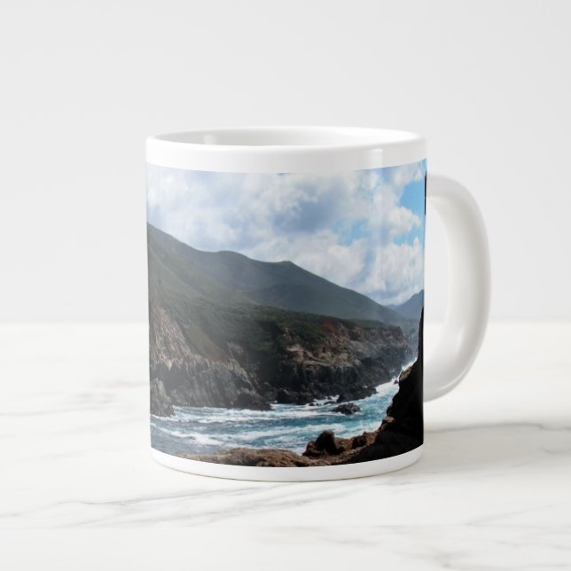 Caneca De Café Grande Soberanes Point, Califórnia Coastline (Frente Esquerda)