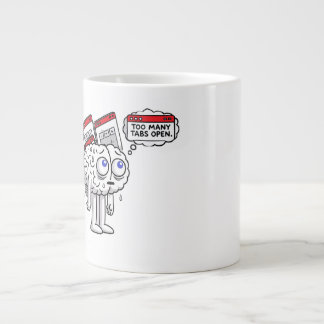 Caneca De Café Grande Sobrecarga cerebral: Demasiadas Presilhas Abertas,