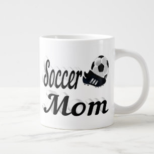 Caneca De Café Grande Soccer Mãe metade do texto Gigante Coffee Mug