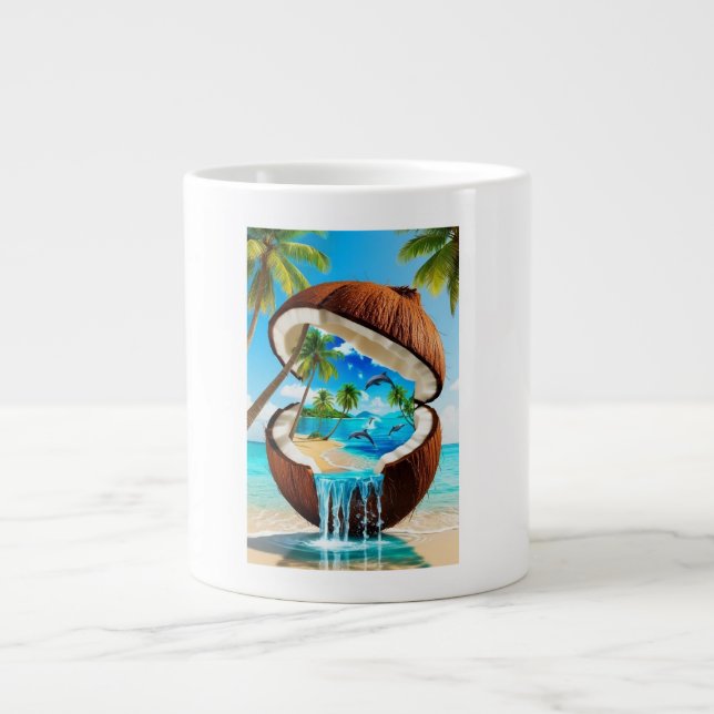 Caneca De Café Grande Sol de coco (Frente)