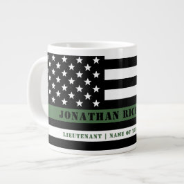 Caneca De Café Grande Soldado Militar de Bandeira da América do Norte, L