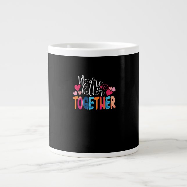Caneca De Café Grande Somos Melhores Juntos Design Clássico Atemporal (Frente)