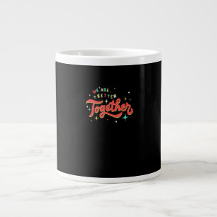 Caneca De Café Grande Somos Melhores Juntos Retro Vintage Unidade Positi