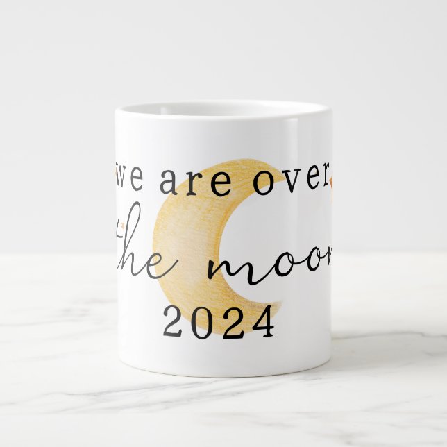 Caneca De Café Grande Somos o Chá de fraldas "Over the Moon" Gift Mug (Frente)