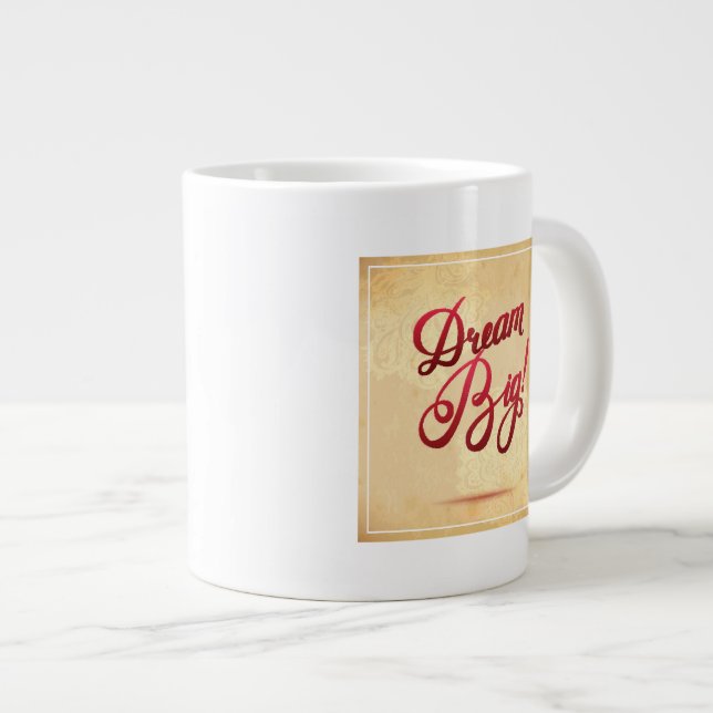 Caneca De Café Grande Sonho Vermelho Grande (Frente Esquerda)
