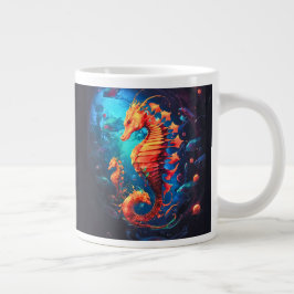 Caneca De Café Grande Sonhos De Cavalo-Marinho, Sobretudo Vazio