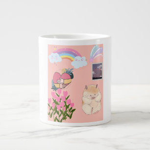 Caneca De Café Grande Sonhos de Pastel Whimsical