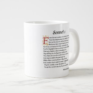 Caneca De Café Grande Sonnet Shakespeare 1