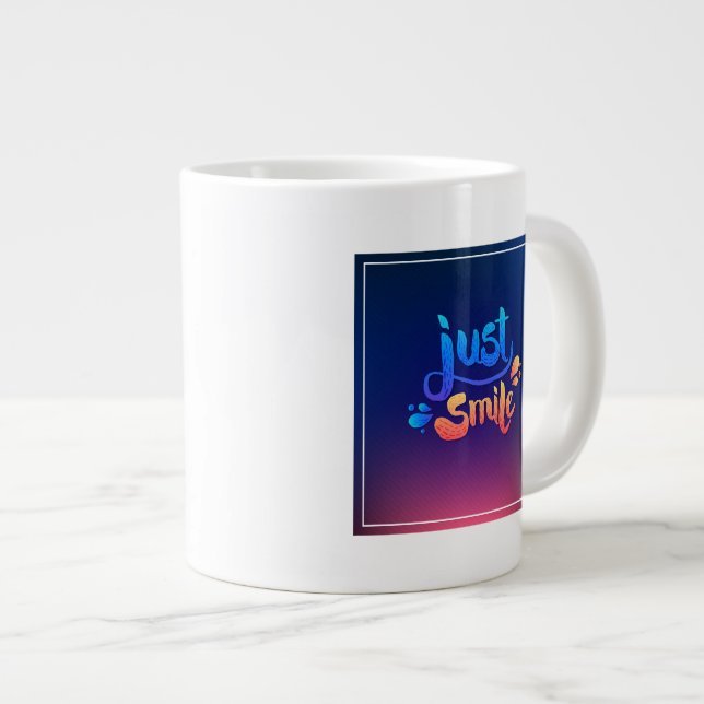 Caneca De Café Grande Sorria (Frente Esquerda)