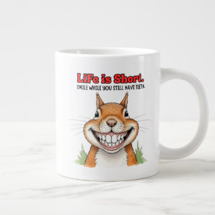 Caneca De Café Grande Sorria Enquanto Você Ainda Tem Dentes Engraçado Es