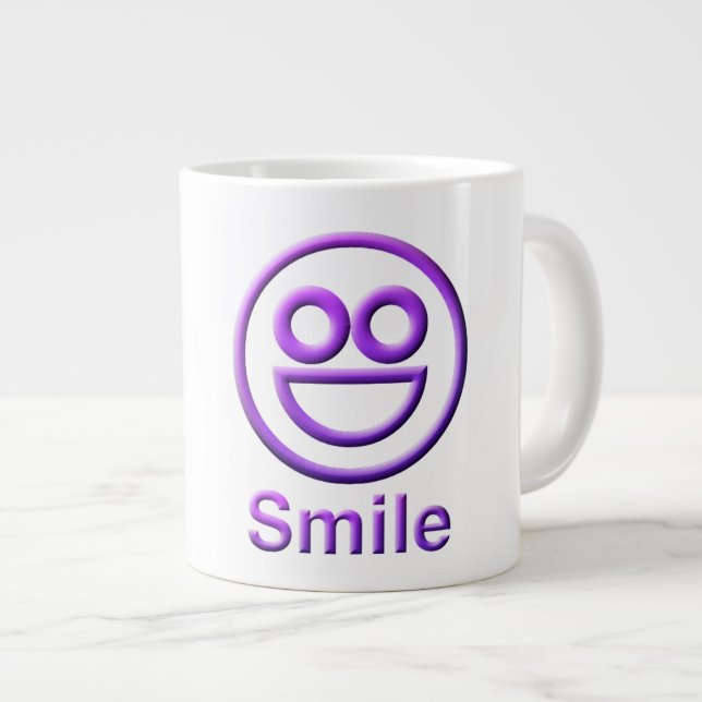 Caneca De Café Grande Sorria Jumbo Gift Mug (Frente Esquerda)