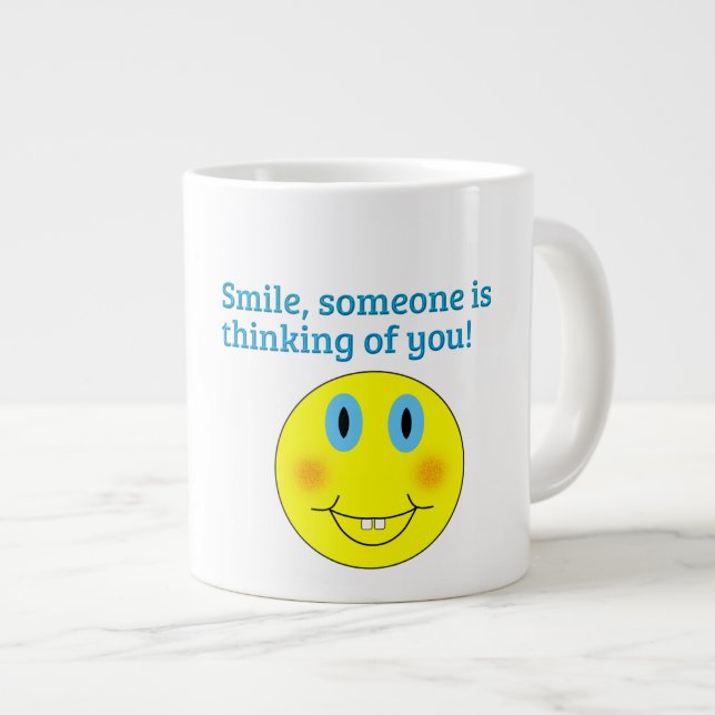 Caneca De Café Grande Sorria - Jumbo Mug (Frente Esquerda)