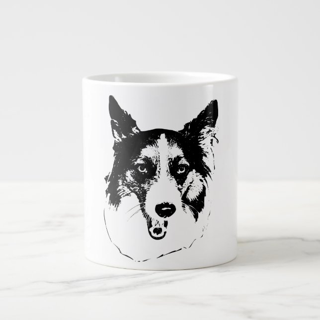 Caneca De Café Grande Sorriso de outono em Tinta (Frente)
