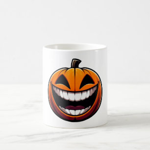 Caneca De Café Grande Sorriso Jack O Lanterna - Dia das Bruxas