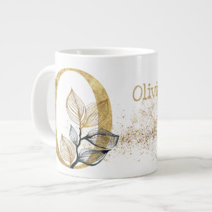 Caneca De Café Grande Sorvete de sopa "O" Jumbo Mug monograma