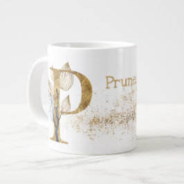 Caneca De Café Grande Sorvete de sopa "P" Jumbo Mug monograma