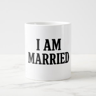 Caneca De Café Grande Sou Casado Engraçado - Presente para Casais