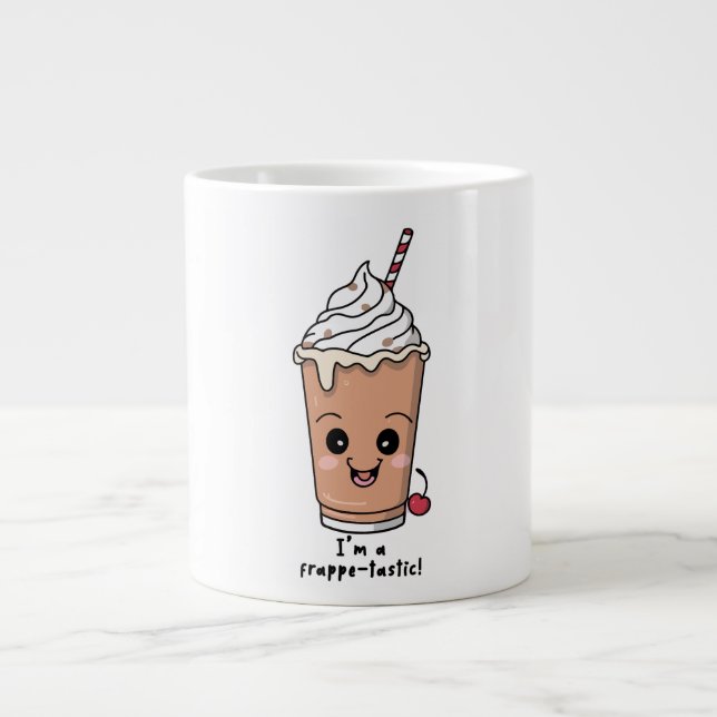Caneca De Café Grande Sou Frappe-tastic | Frappe com creme chicote (Frente)