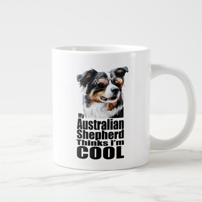 Caneca De Café Grande Sou Legal australiano Shepherd (Direita)