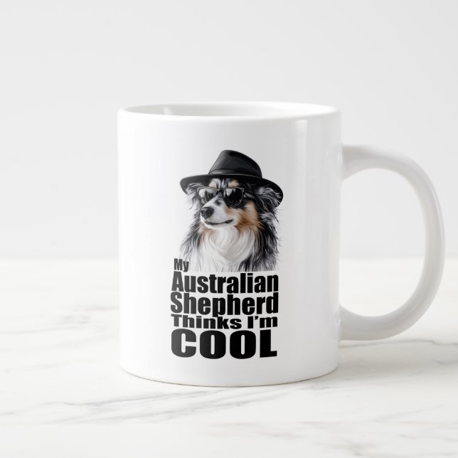Caneca De Café Grande Sou Legal australiano Shepherd (Direita)