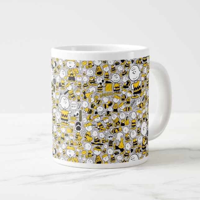 Caneca De Café Grande Sou o Charlie Brown Pattern (Frente Esquerda)