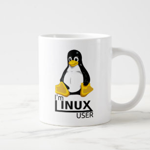 Caneca De Café Grande Sou o usuário do Linux