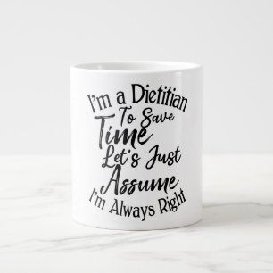 Caneca De Café Grande Sou um Dietitiano para salvar o Vamos do tempo, ap