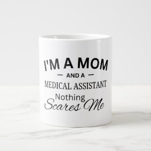 Caneca De Café Grande Sou uma Mãe E uma Assistente Médica Nada Me Assust