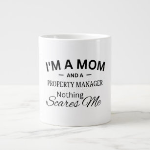 Caneca De Café Grande Sou uma Mãe e uma Gerente de Propriedades Nada me
