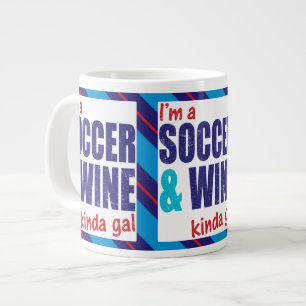 Caneca De Café Grande Sou uma taça de futebol e vinho