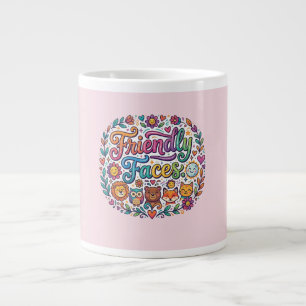 Caneca De Café Grande Soulful Siblings – Design de Camiseta de um Laço A