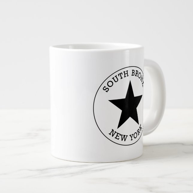 Caneca De Café Grande South Bronx Nova York (Frente Esquerda)
