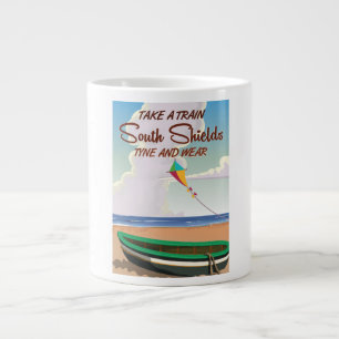 Caneca De Café Grande South Shields Tyne e poster de viagens visto