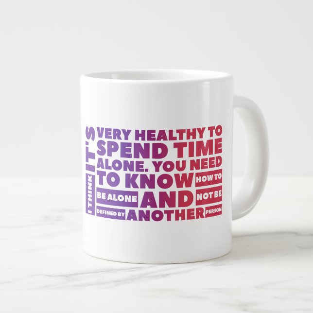 Caneca De Café Grande Sozinho - Dom Jumbo Mug (Frente Esquerda)