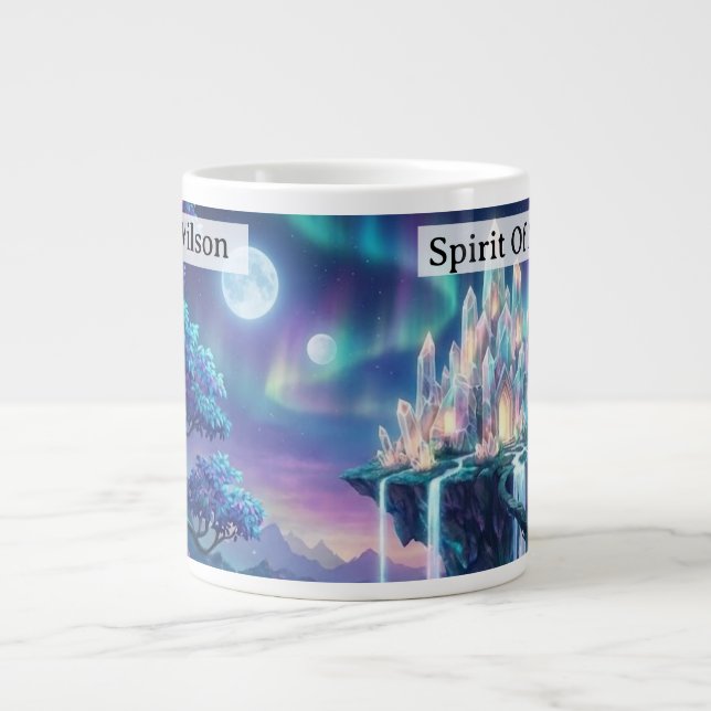 Caneca De Café Grande Spirit Of Neverland Never Grow Up Personalized (Frente)